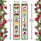 Christmas Decorations Porch Sign Banner, 2Pcs Merry Christmas Door Decorations Hanging Banner Christmas Indoor Outdoor Welcome Front Door Banner